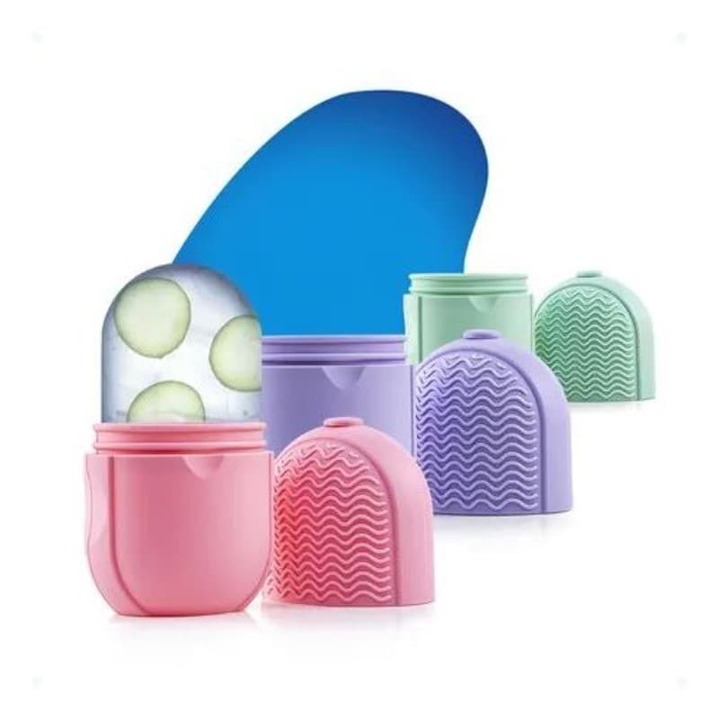 Rolo Facial De Gelo Massagem Silicone Cuidado Com A Pele Rosto Corpo Pronta Entrega
