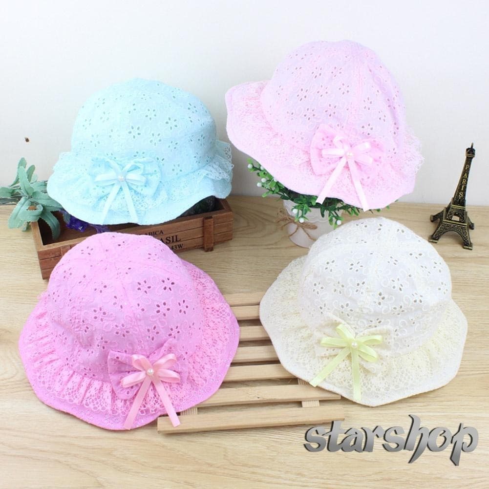 Starshop-Toddler Meninas Chapéu De Algodão Sol Princesa Flor De Verão Balde Viagem Para Crianças