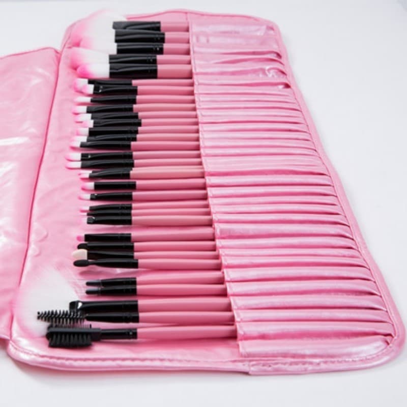 KIT24 Bolsa portátil de armazenamento de maquiagem em PU para artistas