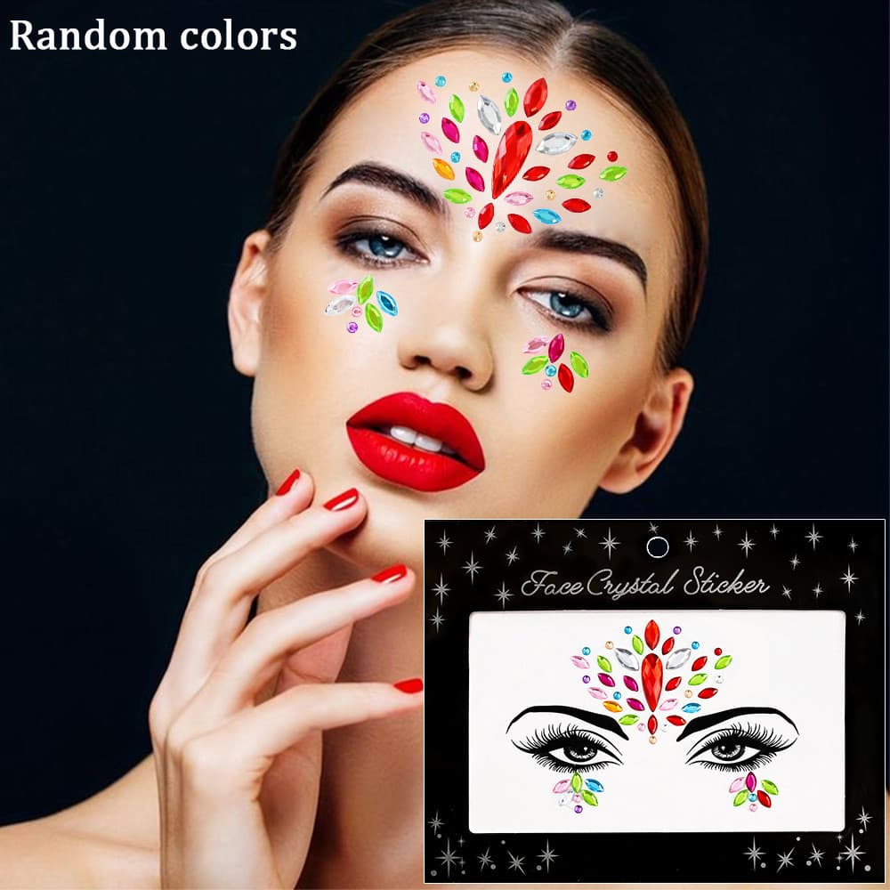 Cartela de Pedras Adesivas Brilhantes | Carnaval, Festas e Looks Criativos (6 Unid.)
