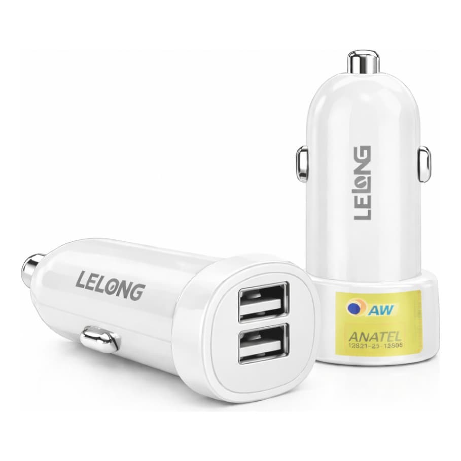 Carregador Veicular 2 Usb 15w Carrega Rápido Carro