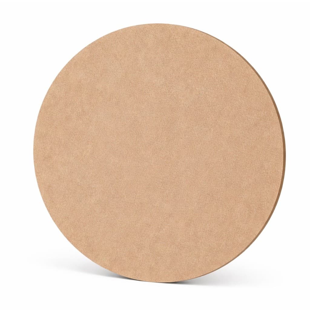 Kit 6 Sousplar Suplat Base Redonda Prato 35x35 3mm Mdf Cru