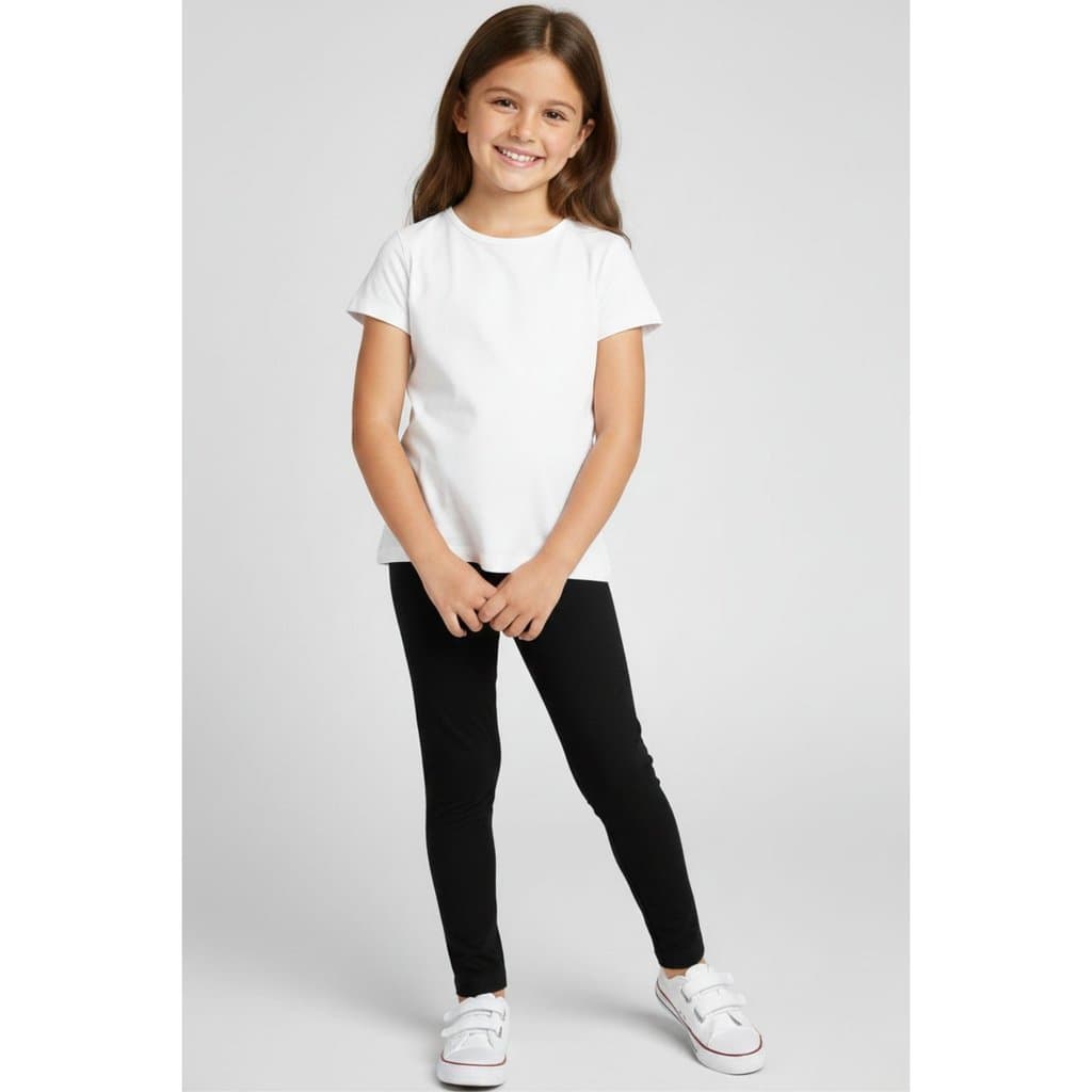 Legging Infantil Feminina Cotton Preto