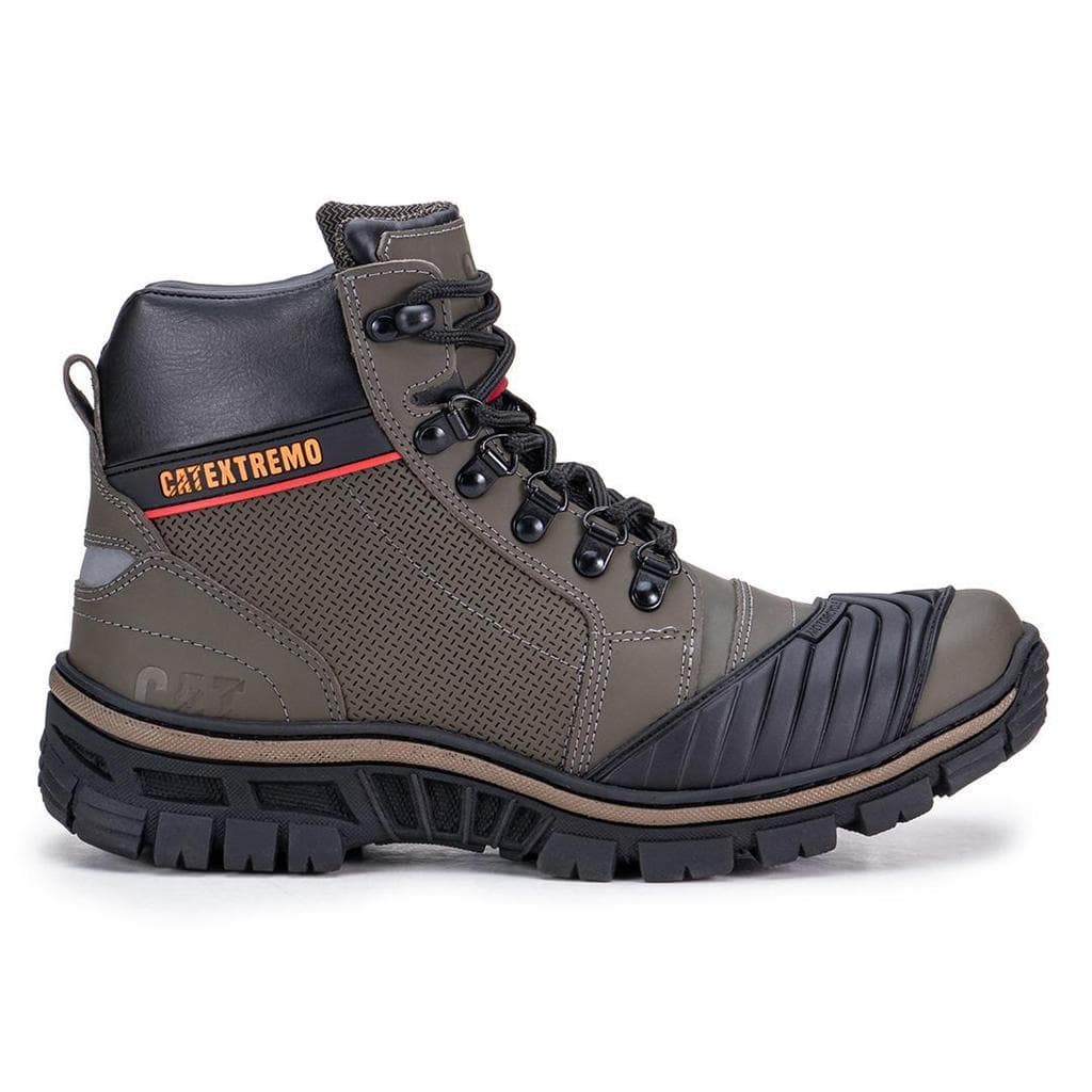 Coturno Masculino Couro Legítimo Natural Adventure Motoqueiro Trilha com C.A. Bota Leve Macia Resistente Motociclista