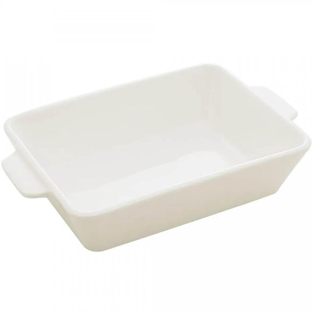 Kit 10 Refratários 23,5x5cm Travessa Porcelana Branca com Al