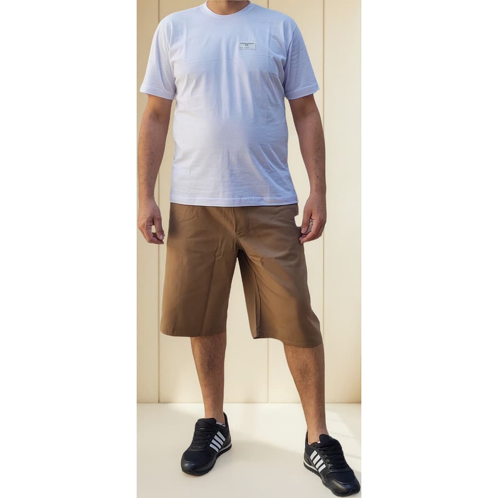 Uniforme Cdp Bermuda Sarja E Camiseta 30.1 Penteada P/ Preso