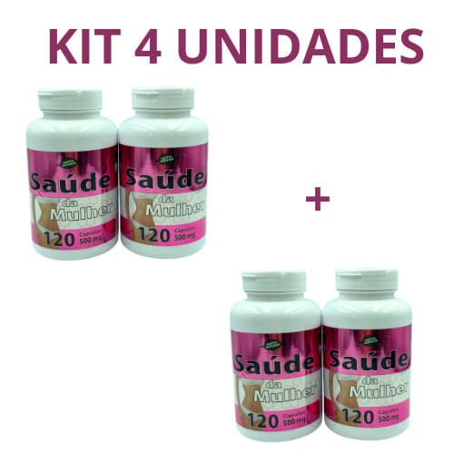 4 UN Saúde da Mulher 100% natural - 120 cápsulas de 500mg