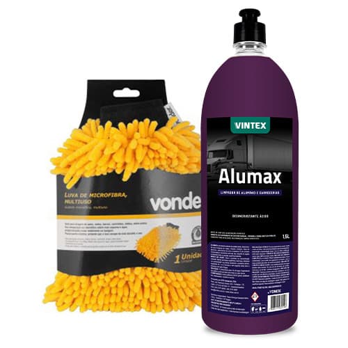 Kit Alumax 1,5L Vonixx + Luva Microfibra