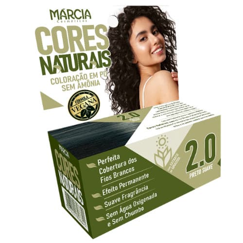 Coloração em Pó Márcia 2.0 Preto Suave 12g