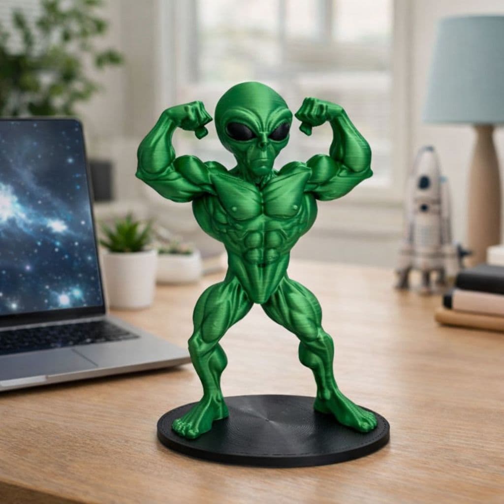 Estatueta E.T Musculoso com Base Decorativo