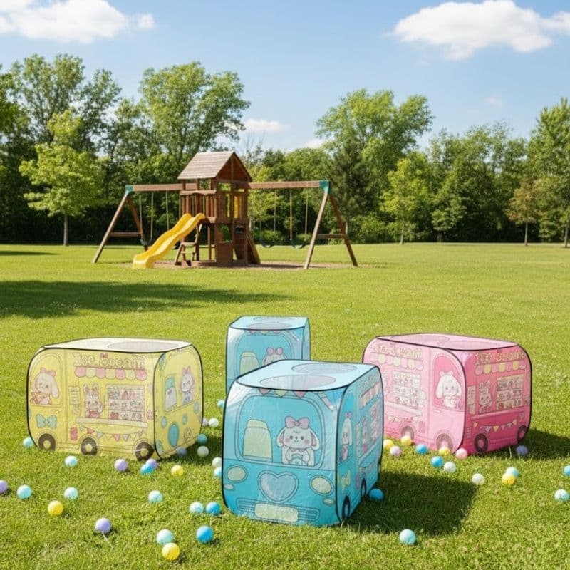 Barraca Infantil Tematizado de Coelhos Fofos com Veiculos 112x72x75cm - ZP-1729