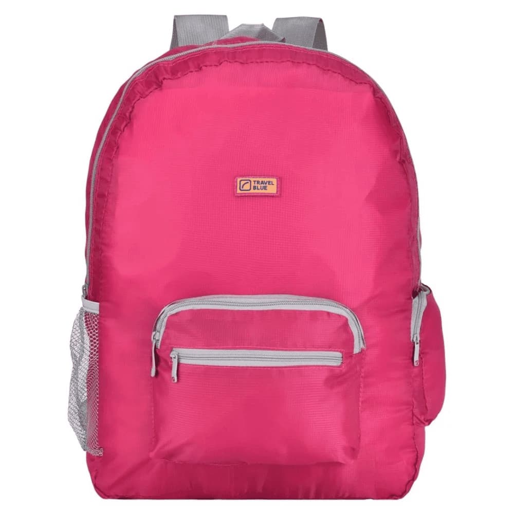 Bag Dobrável Viagem 20L Rosa Nylon Leve Impermeável