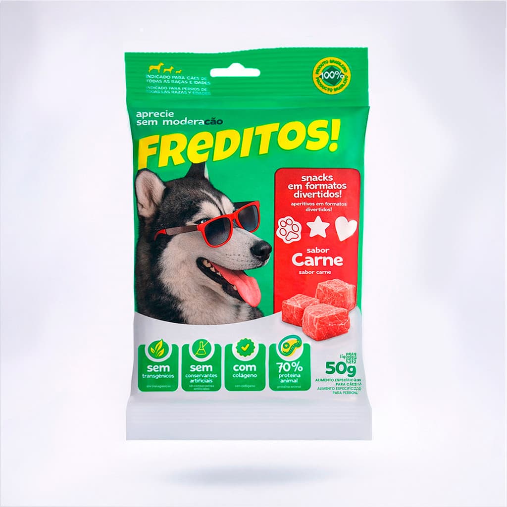 Petisco Para Cães Freditos Sabor Carne - 50G