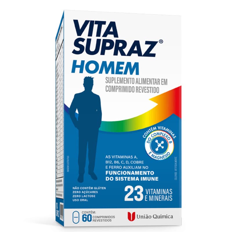 POLIVITAMINICO VITA SUPRAZ HOMEM 60COMP - ZERO AÇUCAR