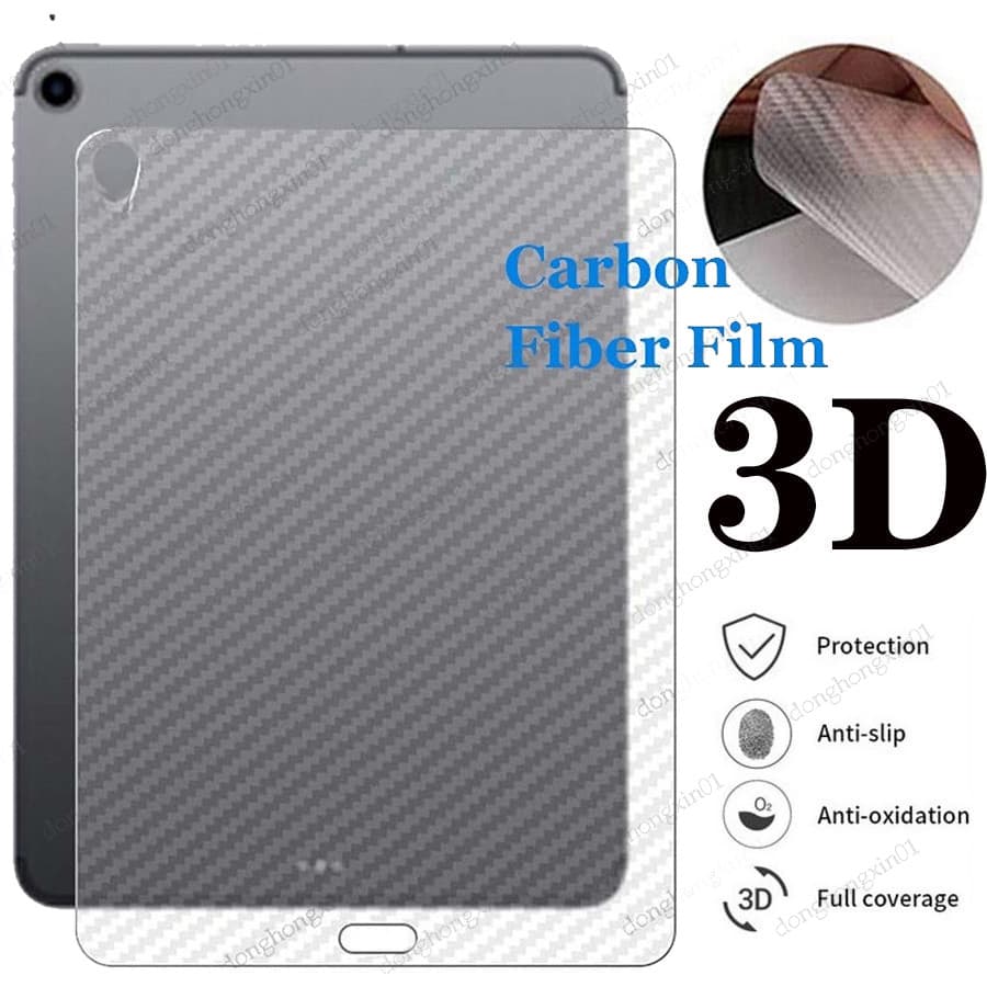 2 Unidades De Filme Traseiro De Fibra De Carbono 3D Para IPad (A19) 12a Geração 11 Polegadas 2026 Air8 11 M4 Air7 M3 M2