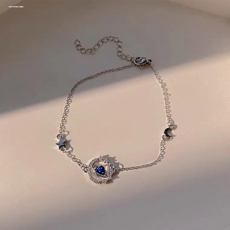 Primavera único planeta pulseira meninas luz luxo ins nicho Design High-End frisado namoradas mão jóias