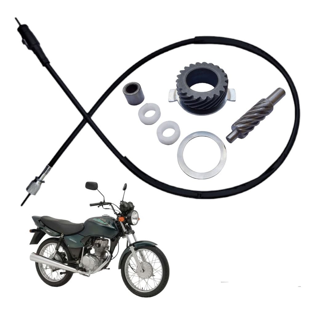 CABO VELOCÍMETRO + ENGRENAGEM FERRO TITAN 125 2000 À 2008