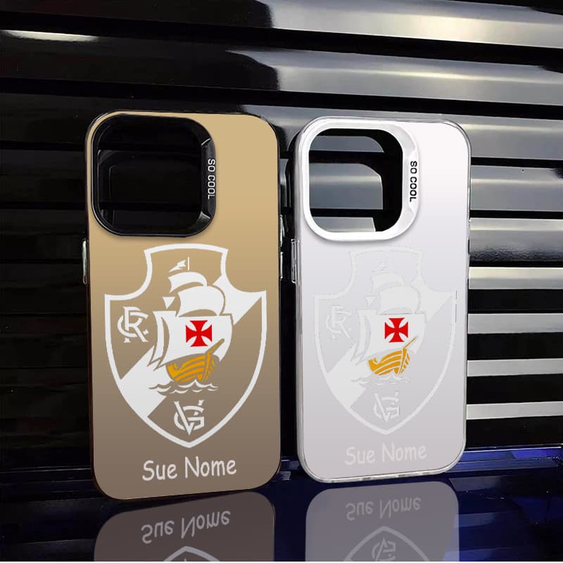 Capinha capa de Com nome personalizado Futebol Vasco da Gama Para iPhone 17 16 15 14 12 11 XR 13 Pro Max 15 Plus Case