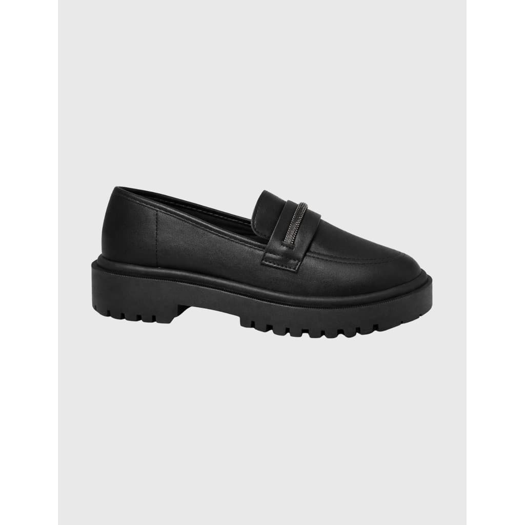Mocassim Feminino Tratorado Plataforma Slip On Casual Confortável Moda