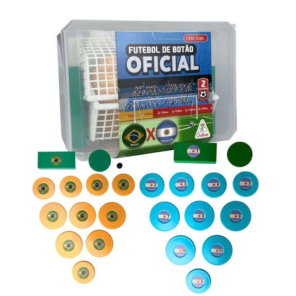 Futebol De Botão Oficial Brasil x Argentina Original Gulliver, Clássico Seleções Copa Do Mundo