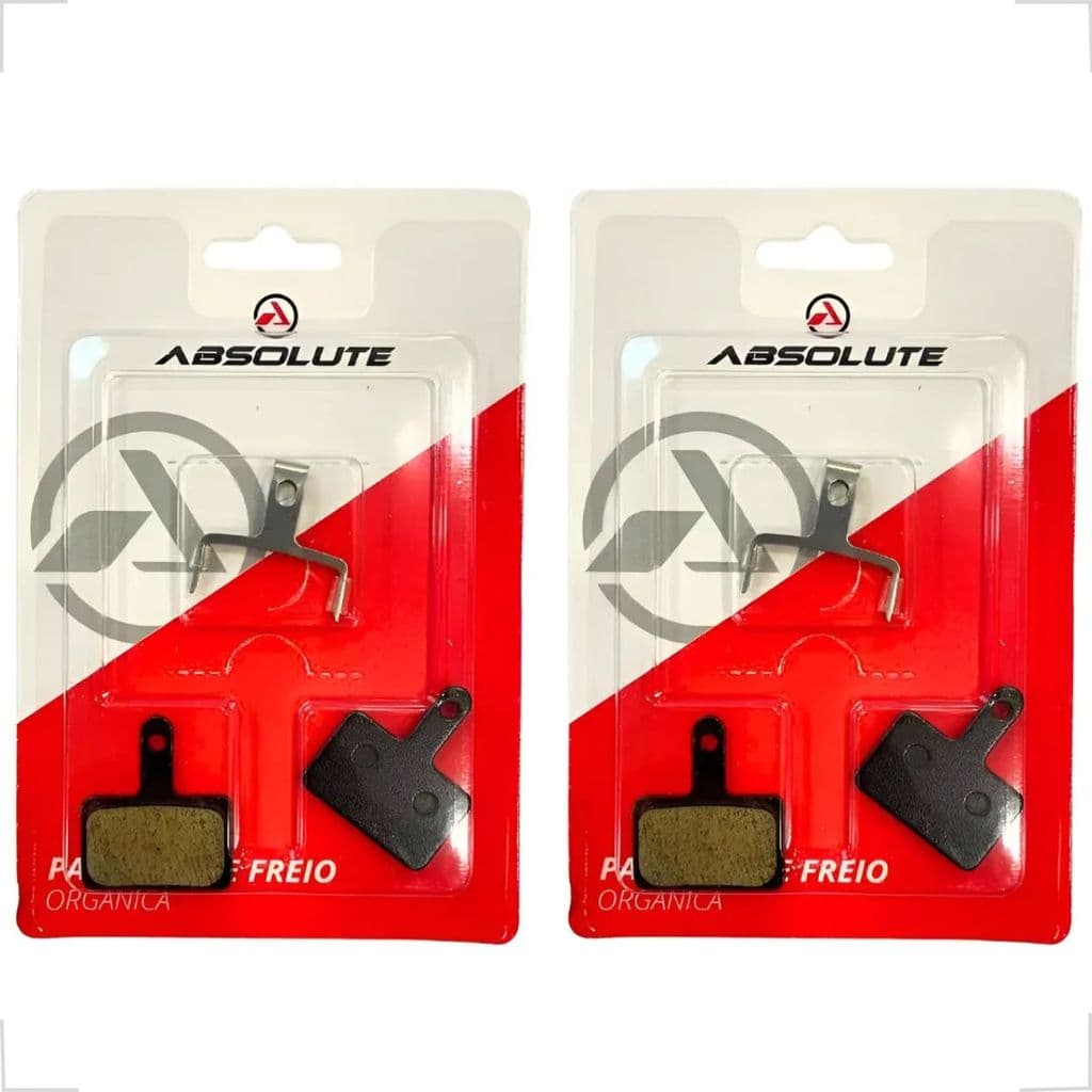 Kit 2 Pares Pastilha Freio Disco Absolute ABS-01S Shimano Altus Alivio Deore Tektro TRP MTB Urbano