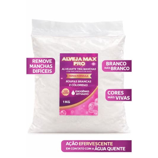 ALVEJALIM MAX 1KG ÓXIGENIO ATIVADO ROUPAS COLORIDAS