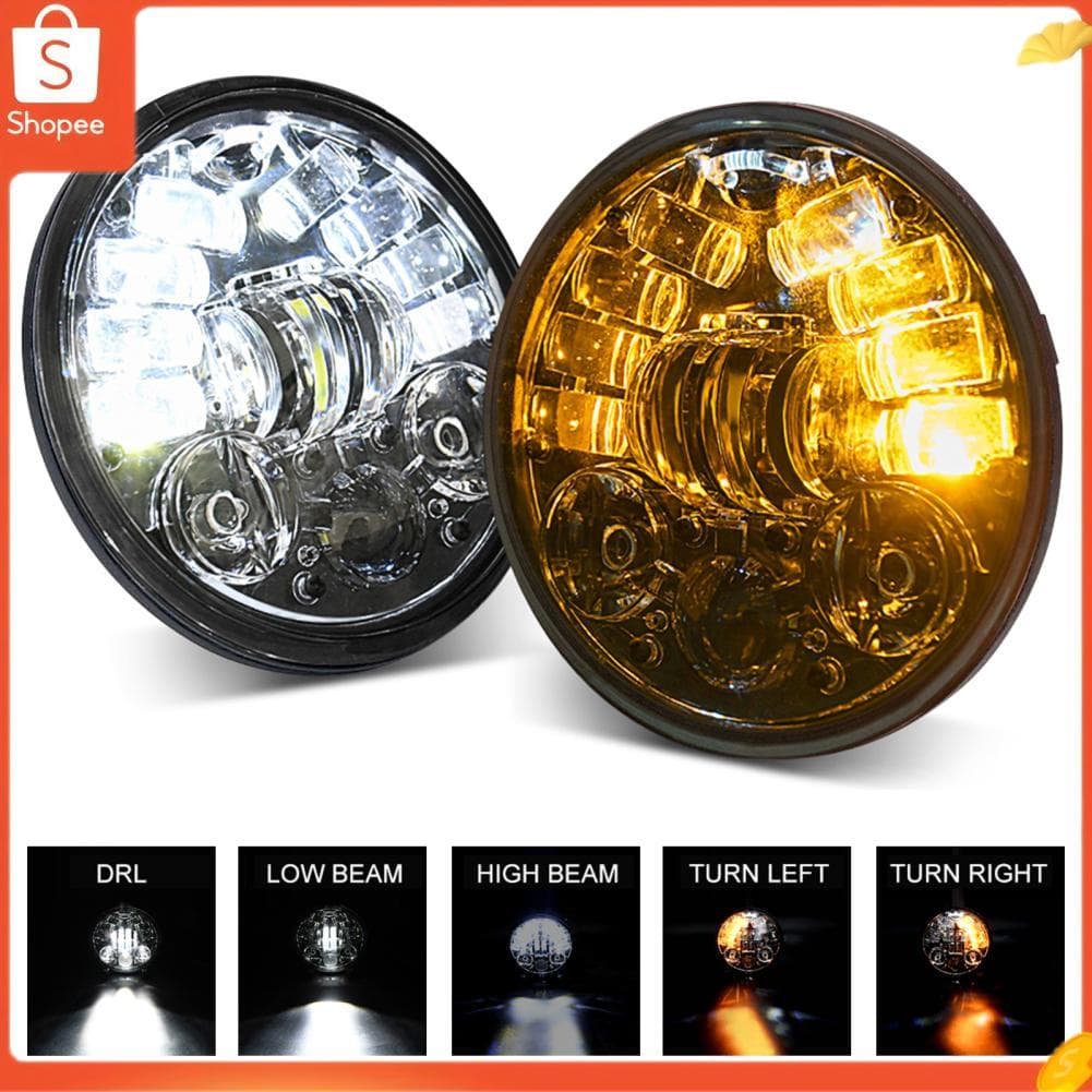 Hap Shkalacar 5-3/4 5.75 polegadas led motocicleta farol redondo drl/sinal de volta/feixe baixo/feixe alto ip67 à prova