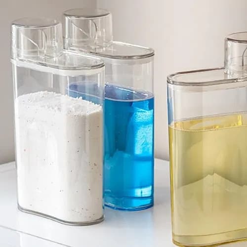 Dispenser Plástico Transparente Tampa Hermética Dosador Vasilha Recipiente Pote Produto Detergente Achadinhos