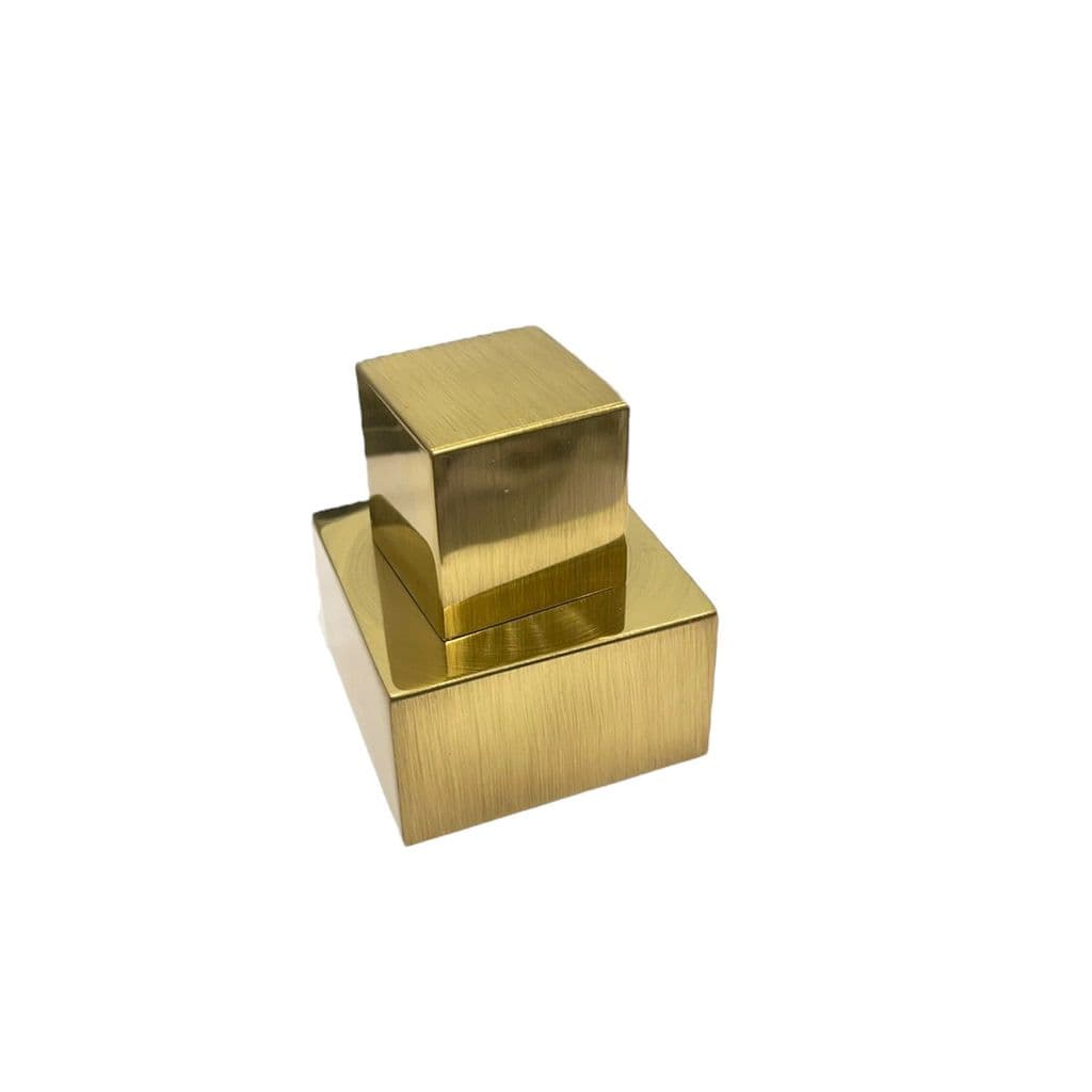 Acabamento Para Registro Quadrado 1.1/2 Dourado Escovado