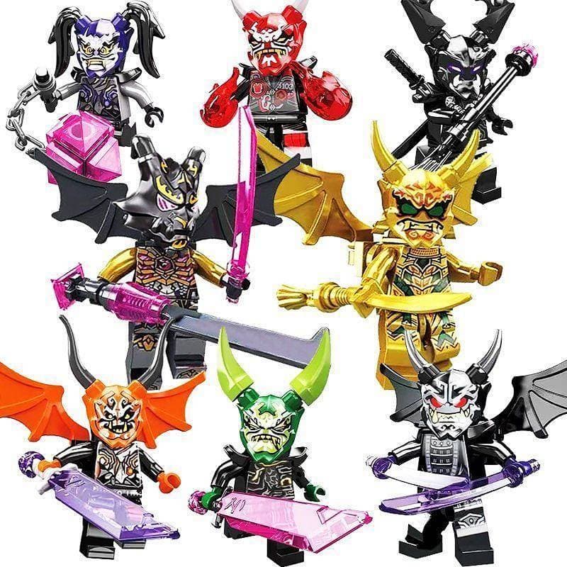 Fantasma cheio de blocos de construção montados do rei de cristal Mecha Minifigura Phantom Ninja
