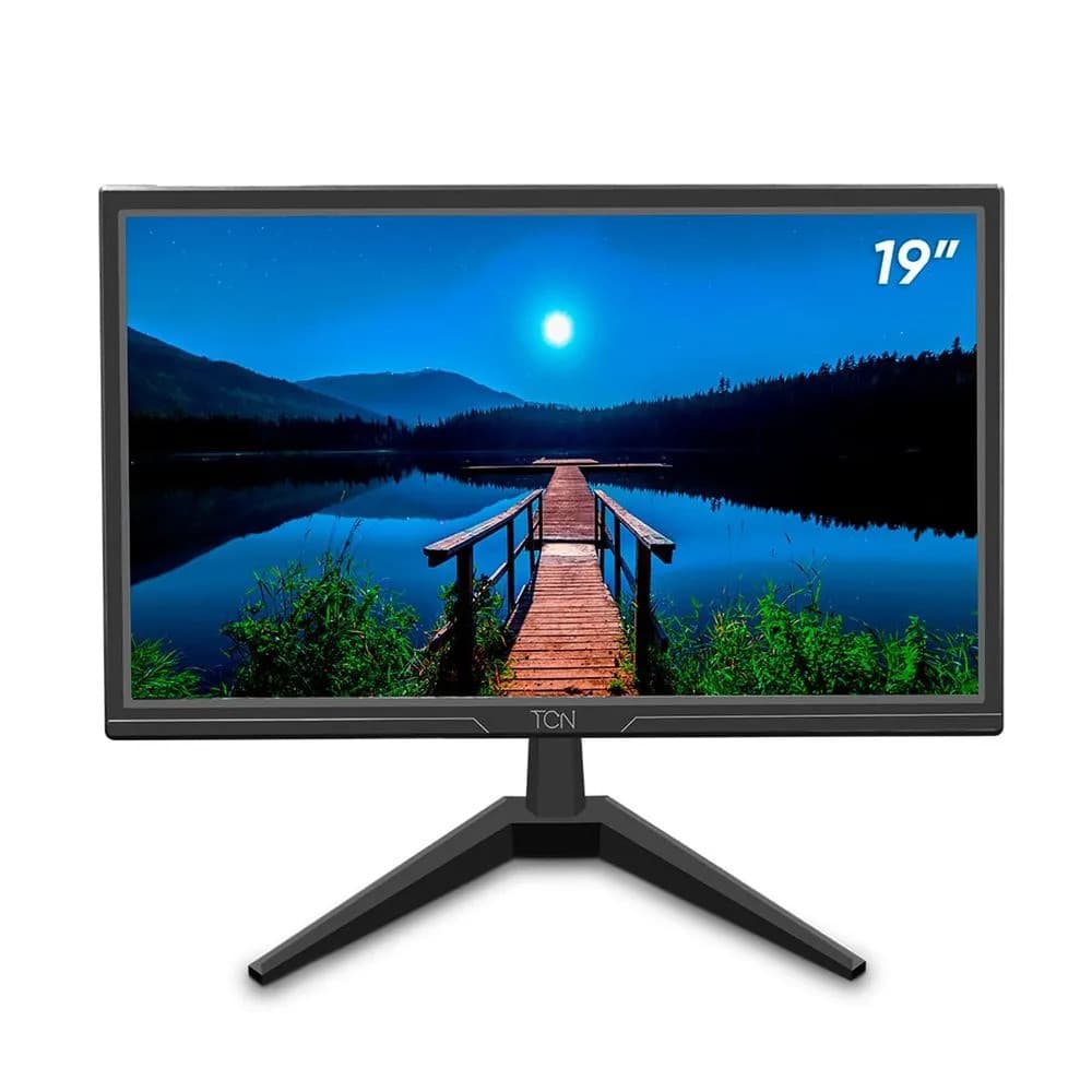 Monitor 19" LED HD 60Hz HDMI VGA TCN Office PC Computador