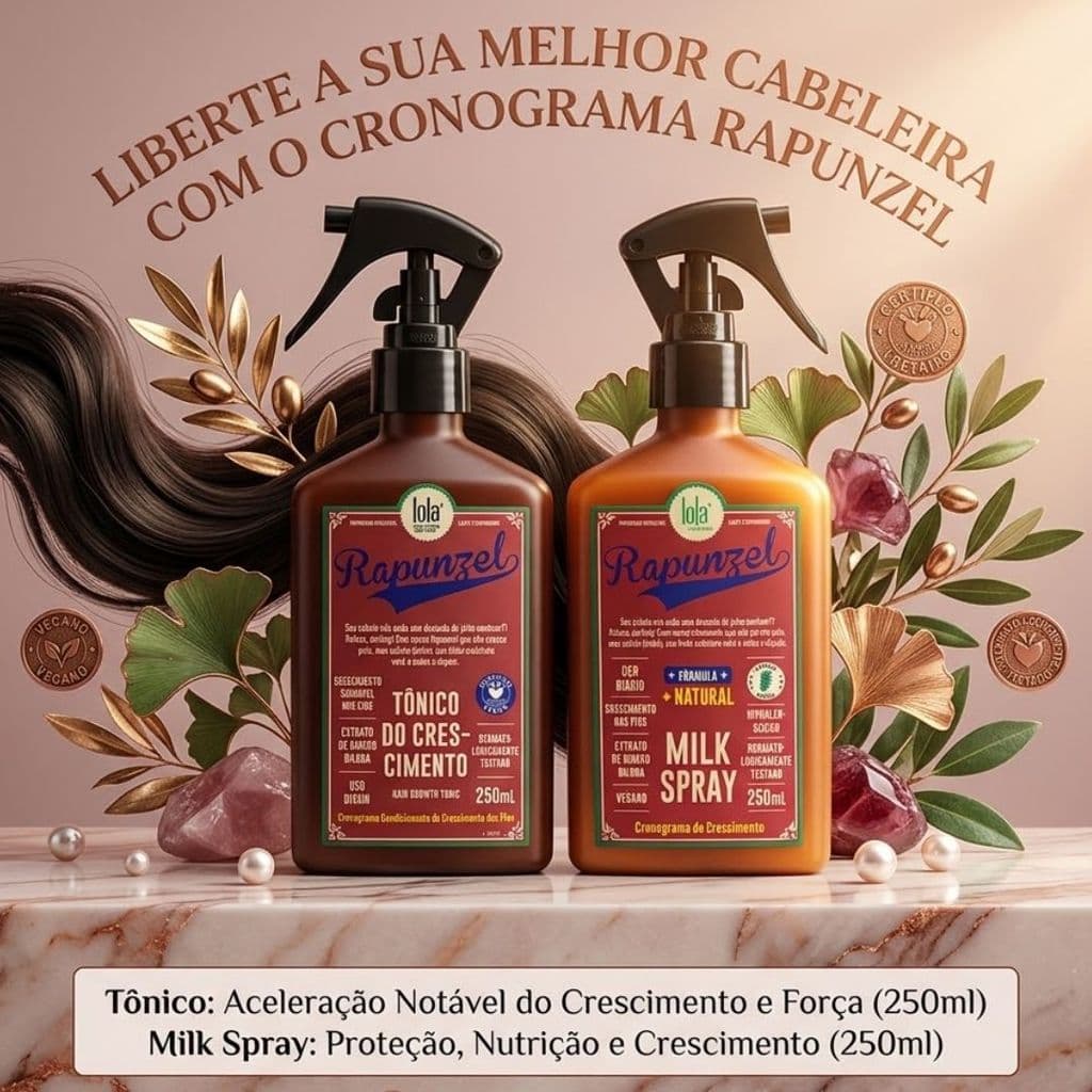 Kit Rapunzel Milk Spray + Tônico de Crescimento