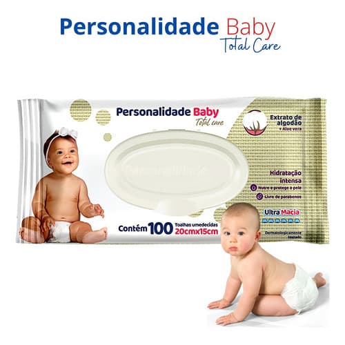 Lenço Umedecida Personalidade Baby Pacote 100 Unidades