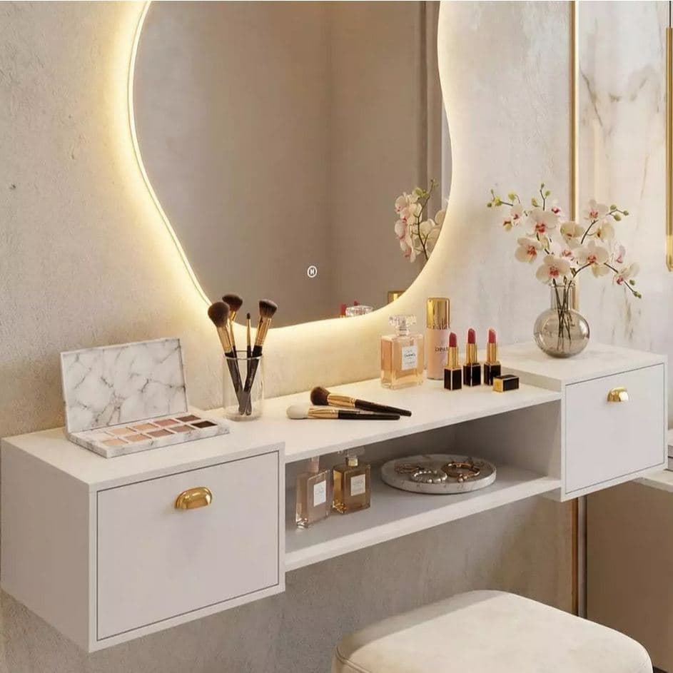 Penteadeira suspensa camarim maquiagem make up e Rack home Leão -