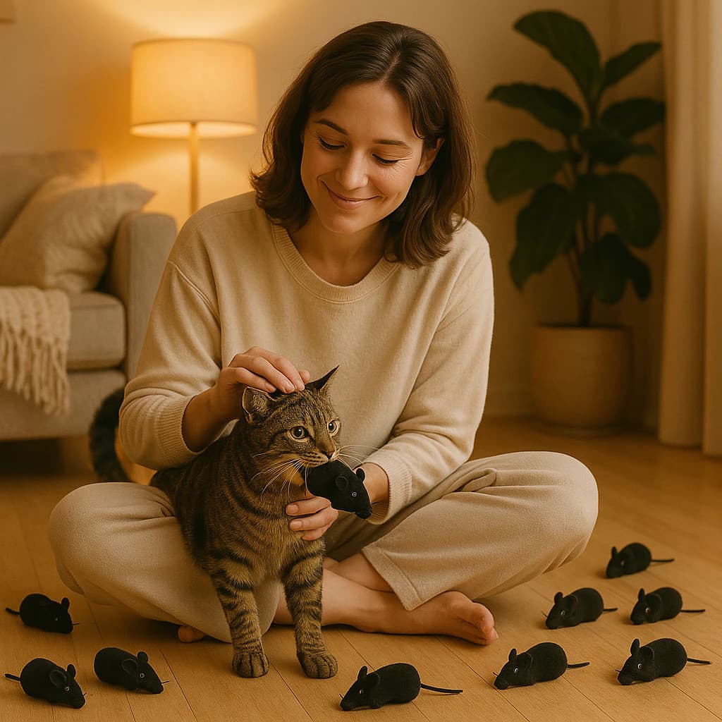 Kit Ratinhos Pet Brinquedo Sonoro Apito Gato Cachorro Interativo Divertido