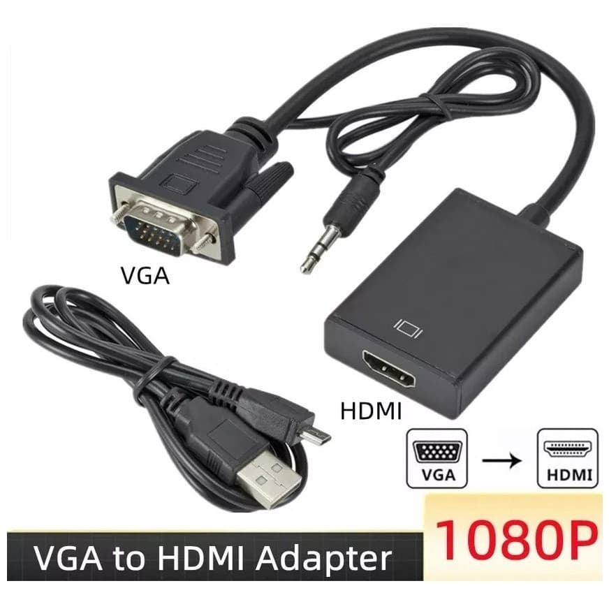 Conversor Universal VGA para HDMI - Transforme seu PC Antigo em Smart TV