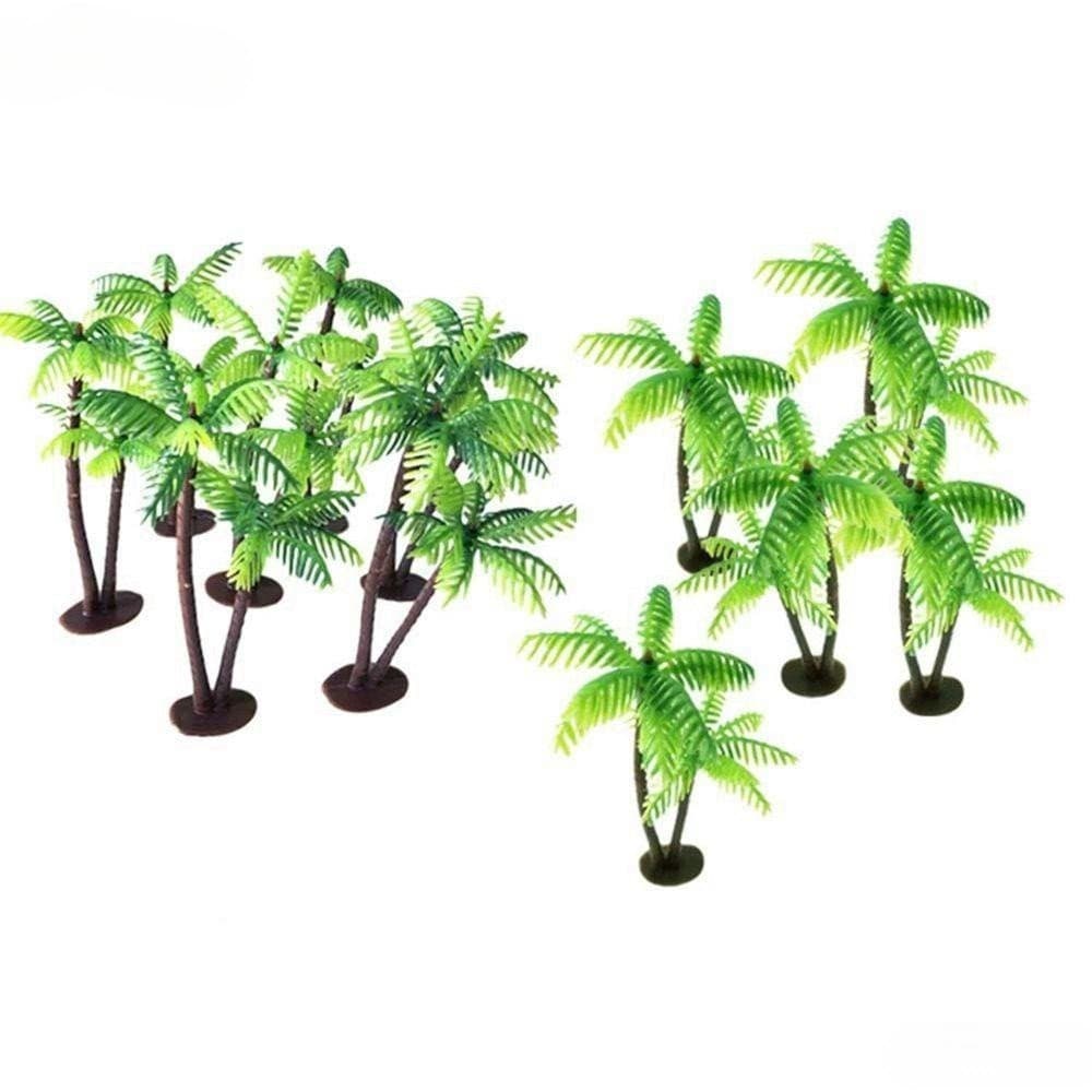 Planta artificial 10/20 pcs mini folha Bonsai falso decoração coqueiro
