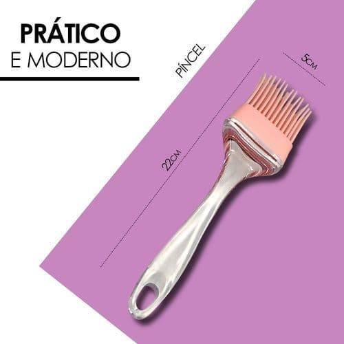 Conjunto Utensilios Silicone Cozinha Rosa Resistente Facil Limpeza Pratico 3 Pecas