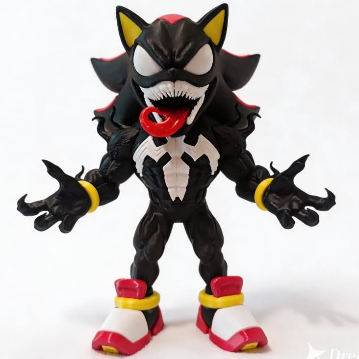 Shadow + Venom Boneco Decorativo Colecionável Action Figure 37 cm Sonic