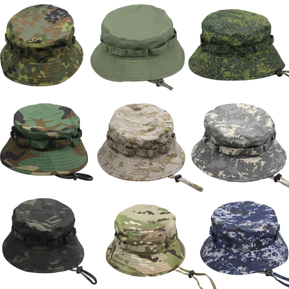 Chapéu Boonie Hat Balde Para Safari Caça Ao Ar Livre De Camuflagem De Algodão Sol Homens Mulheres