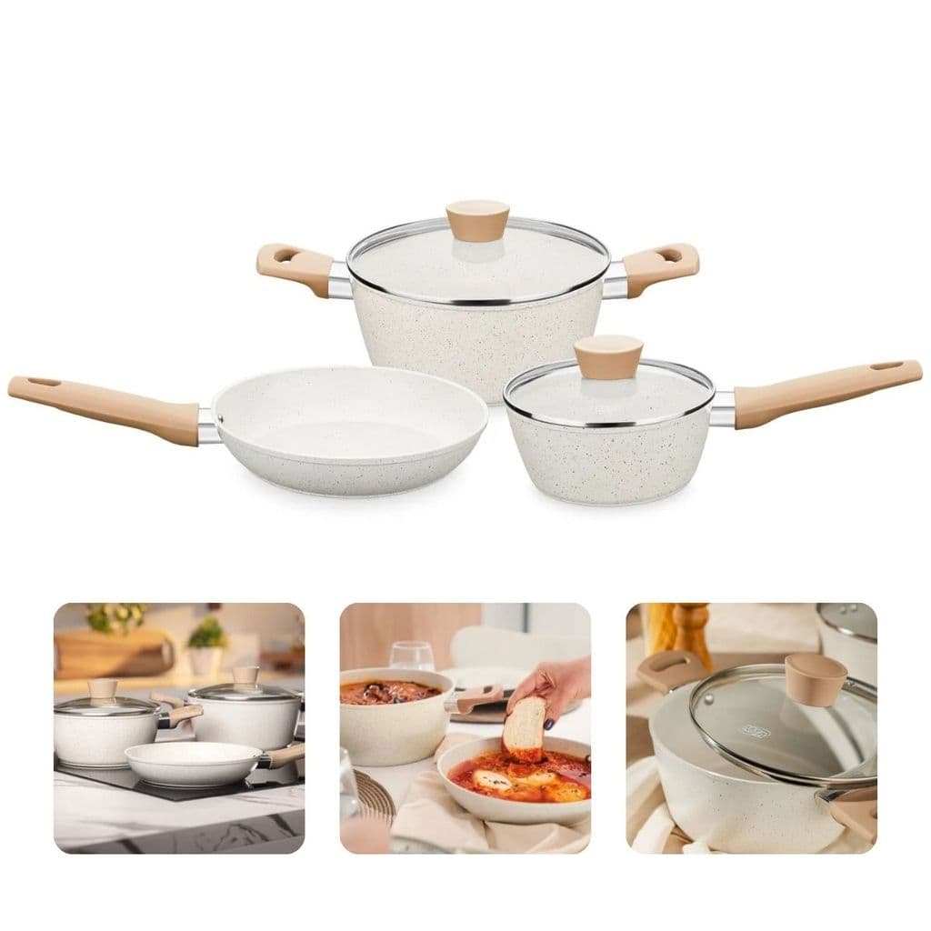 Conjunto de Panela Indução Carmela 3 Peças Cerâmica - MTA