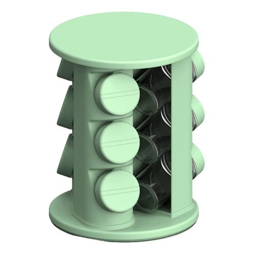Porta Temperos Giratório Unitermi 12 Potes Organizador Verde