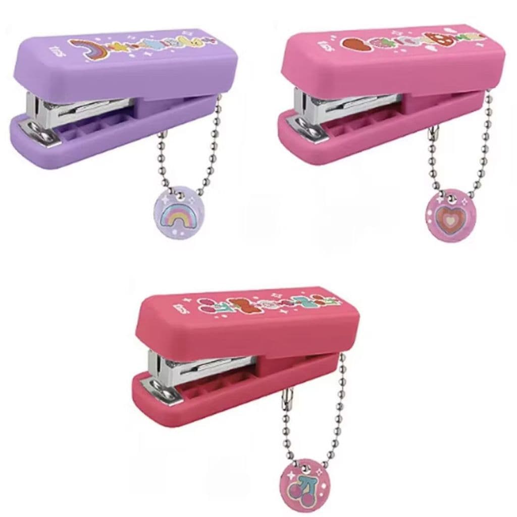 Mini Grampeador Com Chaveiro Tris Holic Munch Grampos nº10 Escolar