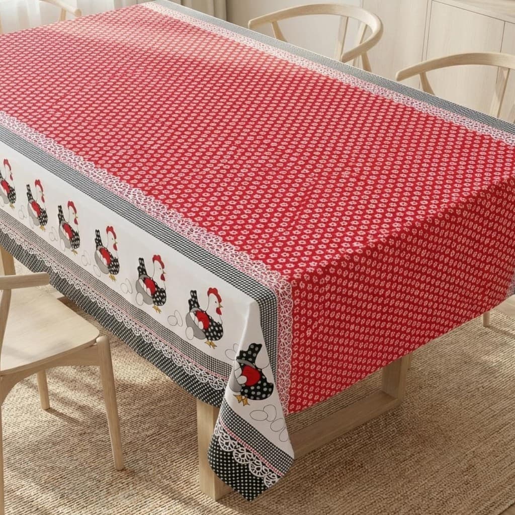 Toalha De Mesa 8 Lugares Em Oxford Estampada Cozinha Lavável