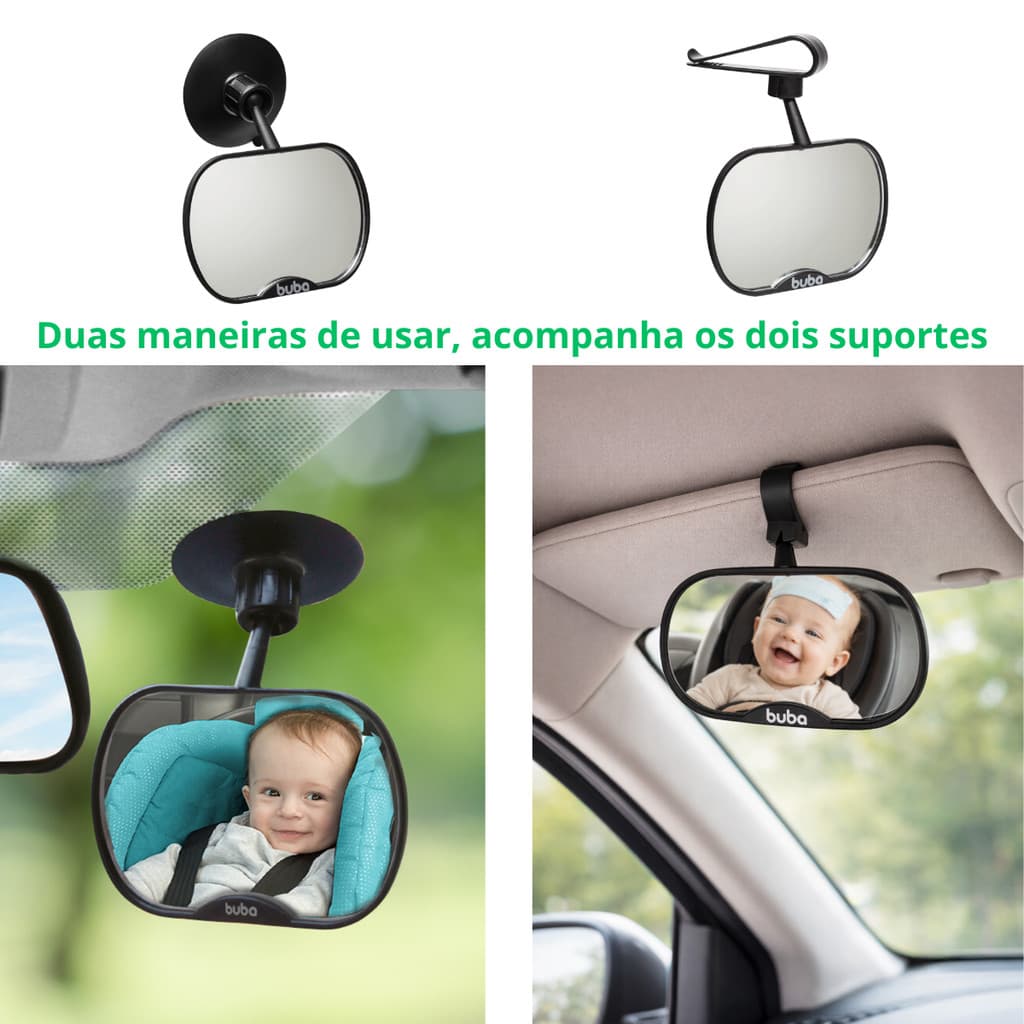 Espelho Retrovisor Carro Bebê Conforto Cadeirinha  Buba 360º