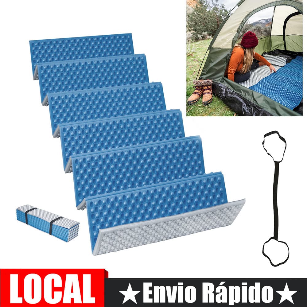 colchonete esteira de acampamento isolante térmico camping 183x60x1cm