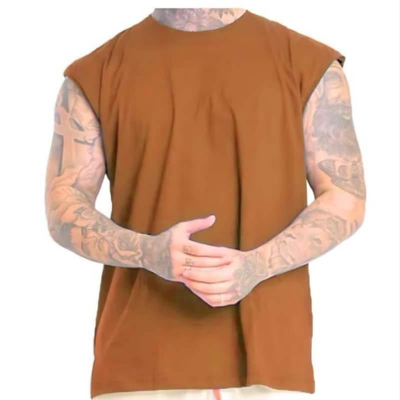 Camiseta Regata Oversized Treino Academia Skatistas Trap Algodão30.1 Padrão Americano Streetwear FIT