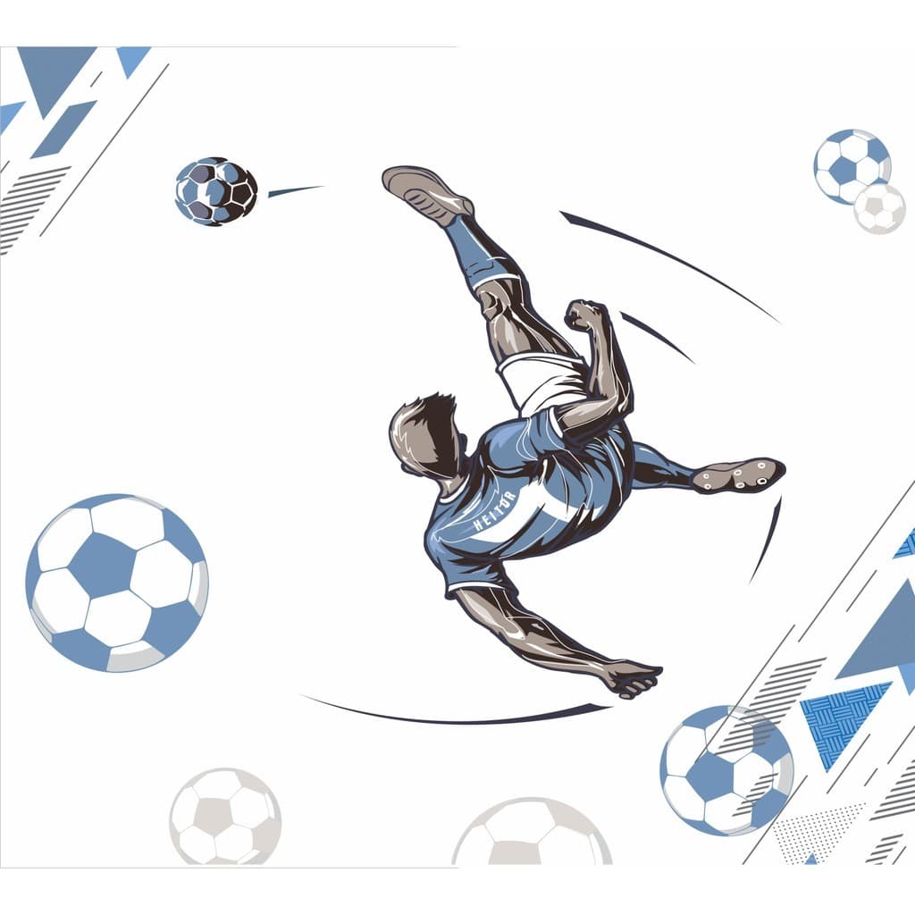 Papel de Parede Tema Futebol para quarto de menino + Nome  M² parede total