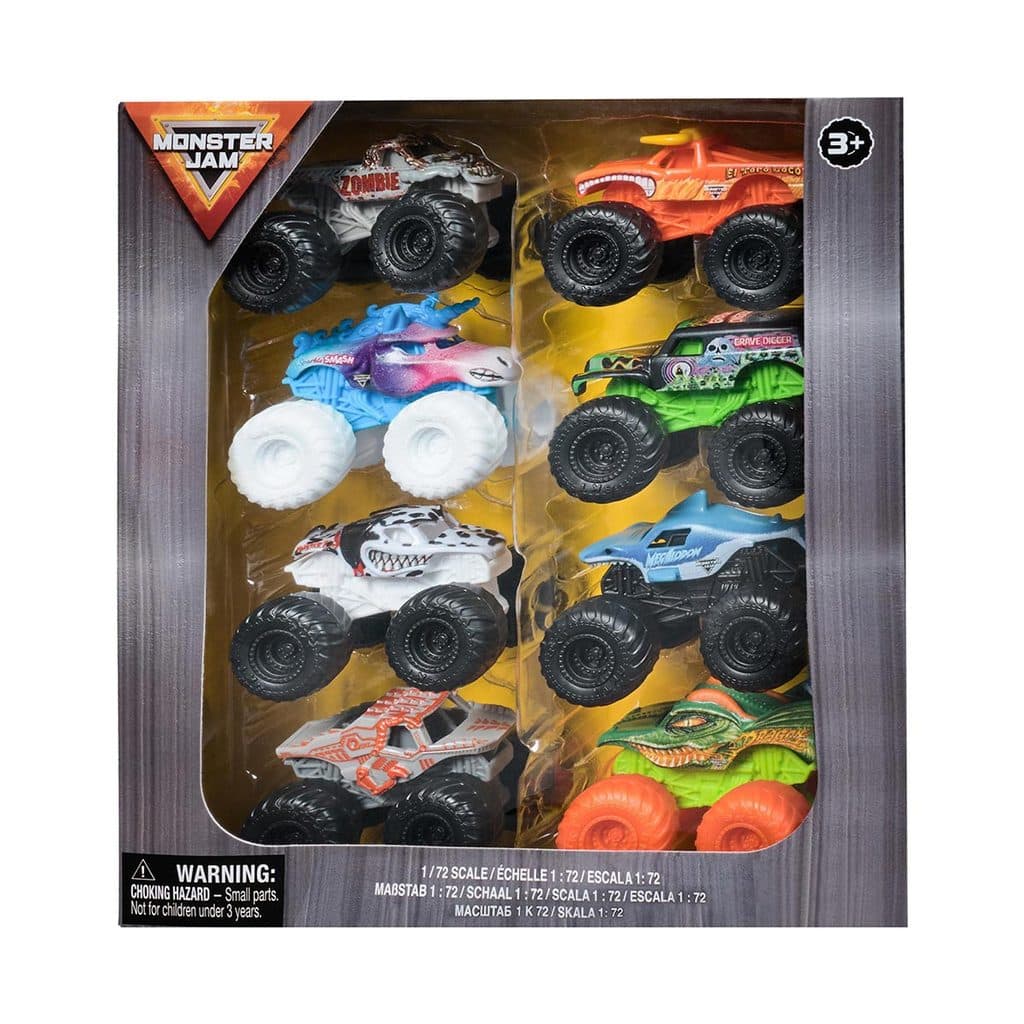8 Carrinhos Monster Jam Escala 1:72 - Monster Jam