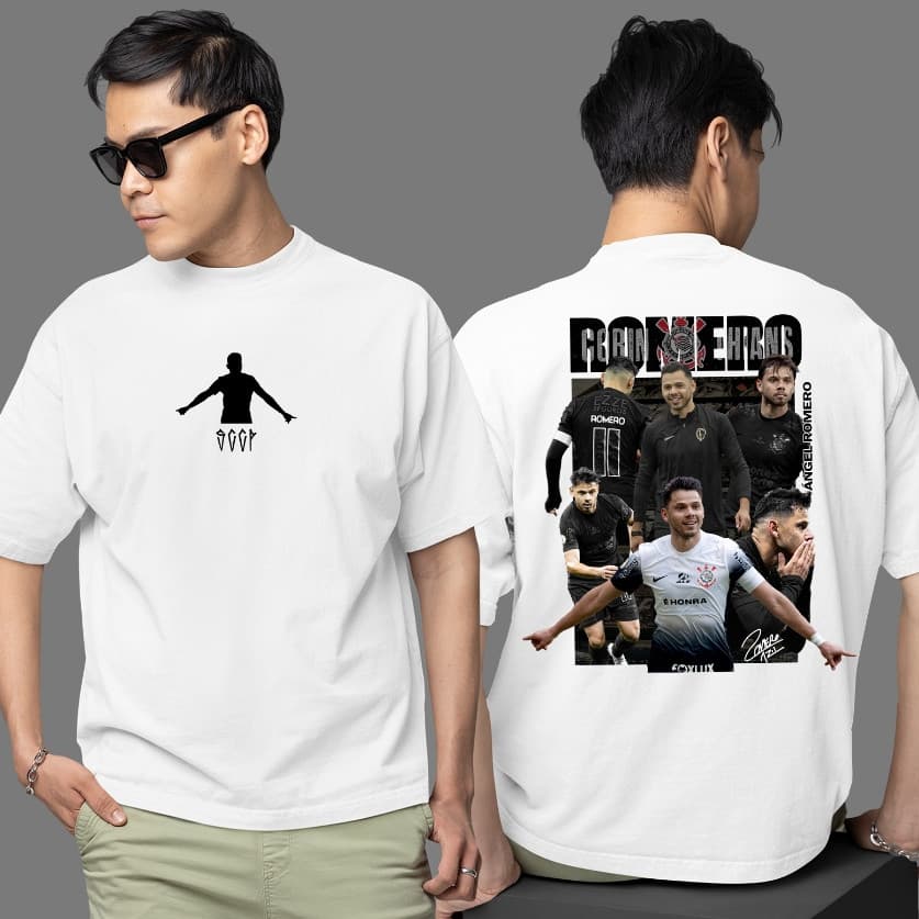 Camiseta Romero Unissex Timão Camiseta Ángel Romero 100% Algodão Premium